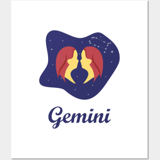 Gemini Zodiac Sign Constellation Sky Posters and Art